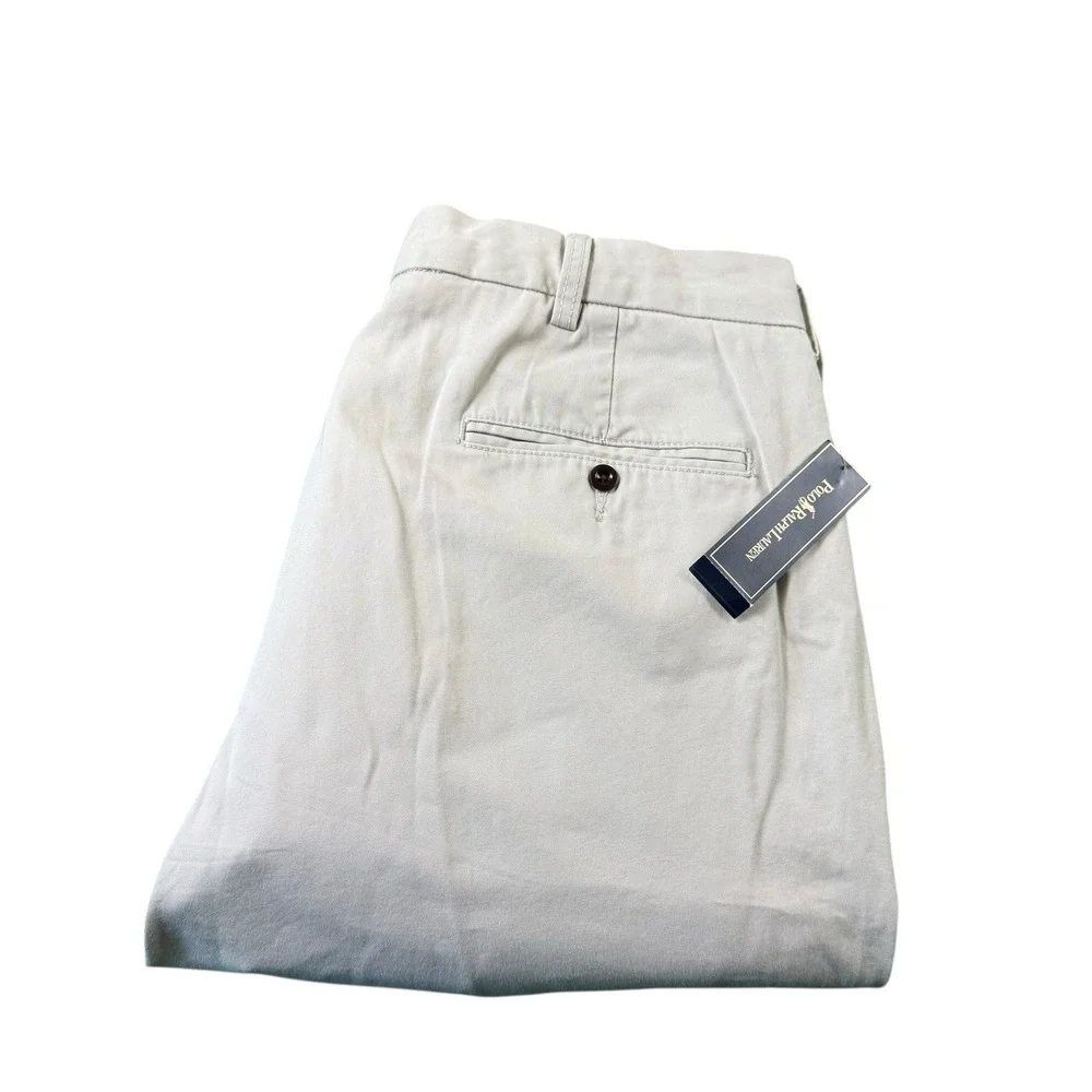 Polo Ralph Lauren Light Khaki VTG Men’s Pleated Trouser Size 38x30 NWT